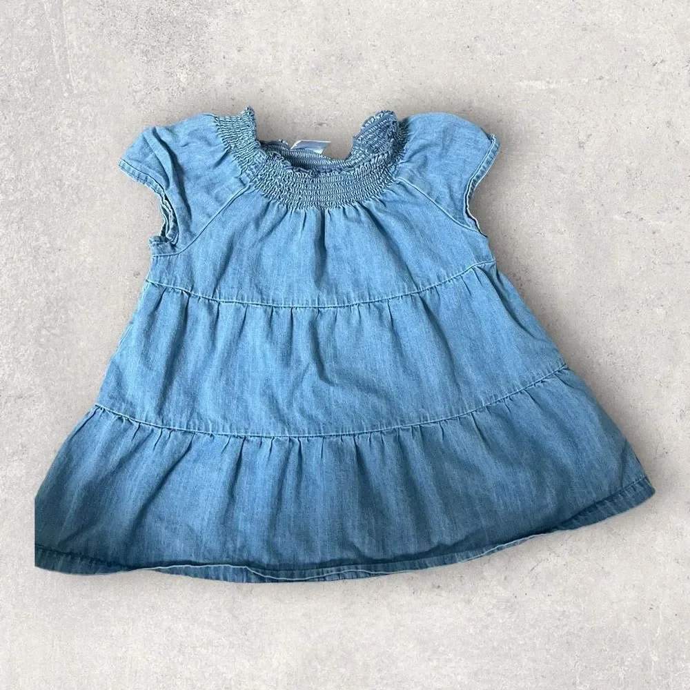Hanna Andersson Light Blue Chambray Swing Shirt, Size 5 - Picture 1 of 11